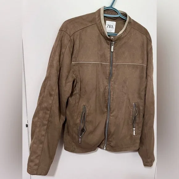 Zara women's faux suede jacket new arrivals